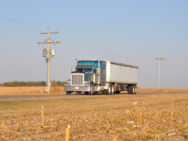 A national shortage of truck drivers poses problems for many farm operations. (DTN file photo)